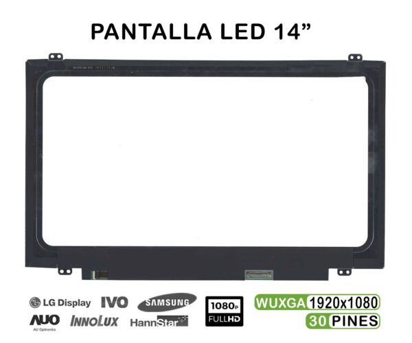 TELA LED DE 14" PARA PORTÁTIL LENOVO THINKPAD L460 T460 T460S LP140WF5-SPB2
