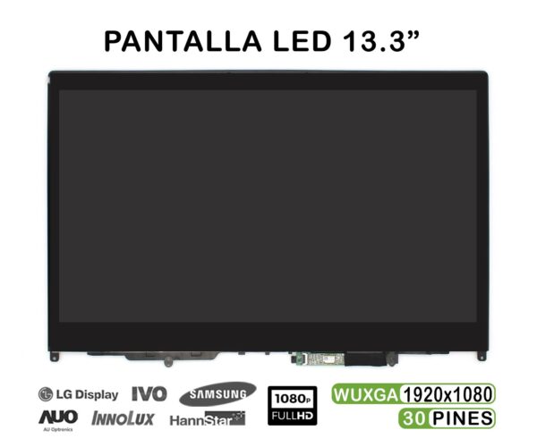 TELA CON TÁCTIL DE 13.3" PARA PORTÁTIL LENOVO THINKPAD X380 YOGA 20LH FHD 02DA168 - Image 2