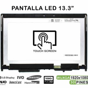 TELA CON TÁCTIL DE 13.3" PARA PORTÁTIL LENOVO THINKPAD X380 YOGA 20LH FHD 02DA168