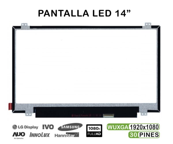 TELA LED DE 14" PARA PORTÁTIL LENOVO YOGA 500-14IBD 500-14IHW 500-14ACL FLEX 3-1470