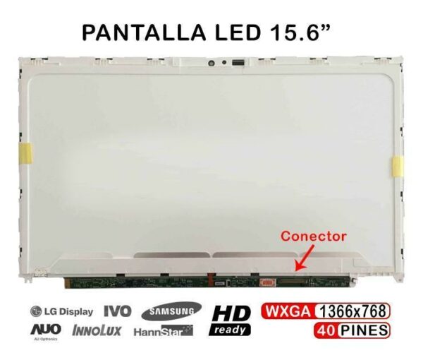 TELA LED DE 15.6" PARA PORTÁTIL LG F2156WH5-A20 LP156WH5-TJA1 40PINES