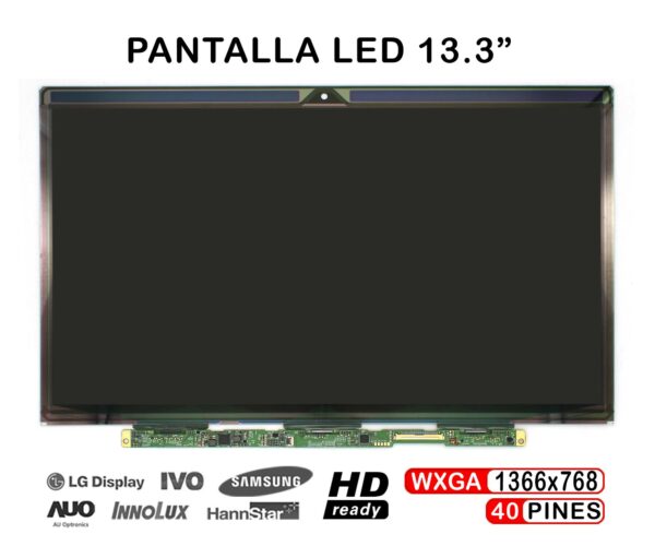 TELA LED DE 13.3" PARA PORTÁTIL LP133WH4-TJA1 1366X768 40 PINES