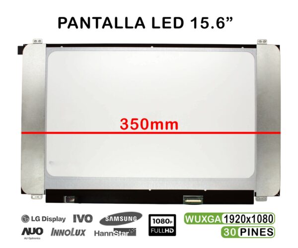TELA LED DE 15.6" PARA PORTÁTIL LP156WF9-SPK3 350MM CON BRACKETS