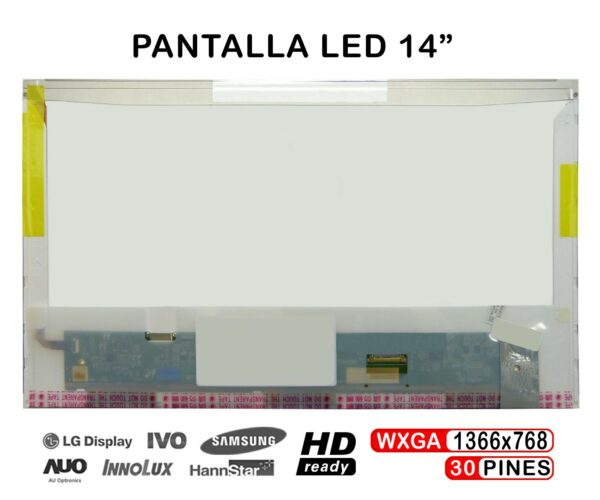 TELA LED DE 14" PARA PORTÁTIL LTN140AT05-102 30 PINES