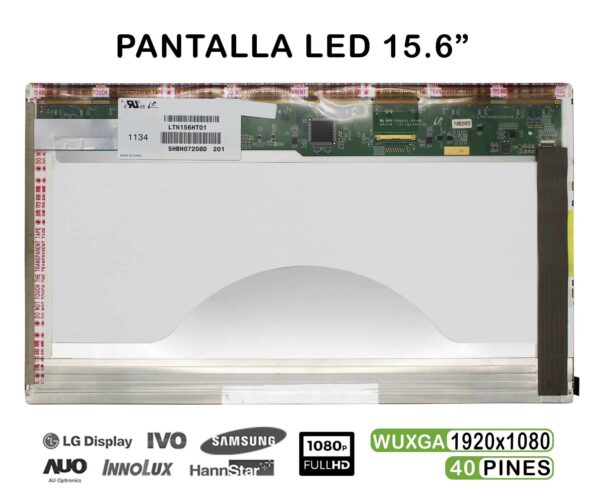 TELA LED DE 15.6" PARA PORTÁTIL LTN156HT01 FULL HD