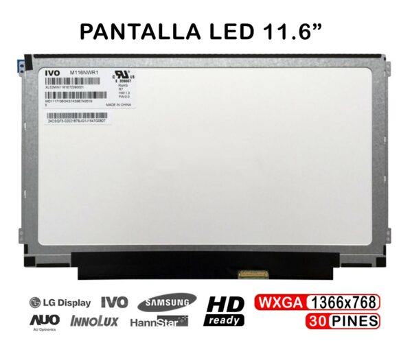 TELA LED DE 11.6" PARA PORTÁTIL M116NWR1 M116NWR1 R7