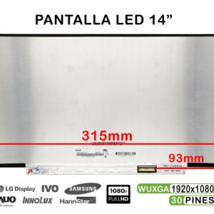 TELA LED DE 14" PARA PORTÁTIL N140HCE-EN2 REV.C4 FHD 30 PINES