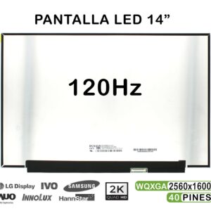 TELA LED DE 14" PARA PORTÁTIL NE140QDM-NX1 120HZ 40 PINES QHD