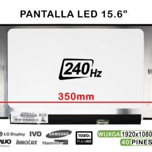 TELA LED DE 15.6" PARA PORTÁTIL NE156FHM-NZ1 V8.0 240HZ FHD 40 PINES ESPECIAL
