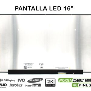 TELA LED DE 16" PARA PORTÁTIL NE160QDM-N62 40 PINES