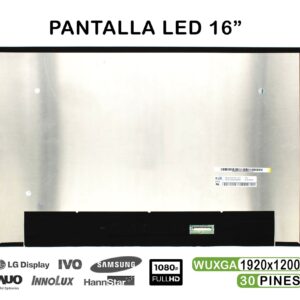 TELA LED DE 16" PARA PORTÁTIL NE160WUM-N61 V8.0 30 PINES