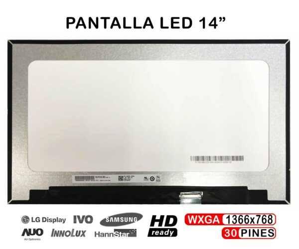 TELA LED DE 14" PARA PORTÁTIL NT140WHM-N45 30 PINES