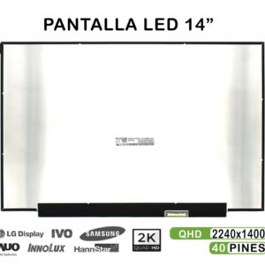 TELA LED DE 14" PARA PORTÁTIL NV140DRM-N63 2K 40 PINES