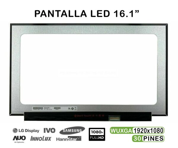 TELA LED DE 16.1" PARA PORTÁTIL NV161FHM-N41 FHD 30 PINES