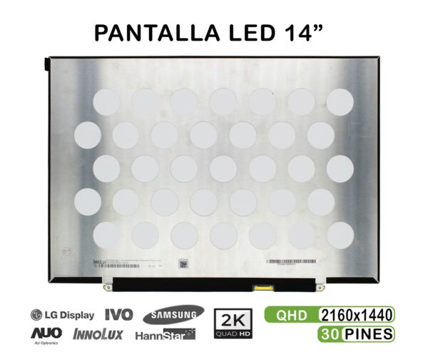 TELA LED DE 14" PARA PORTÁTIL P140ZKA-BZ1 30 PINES 2K