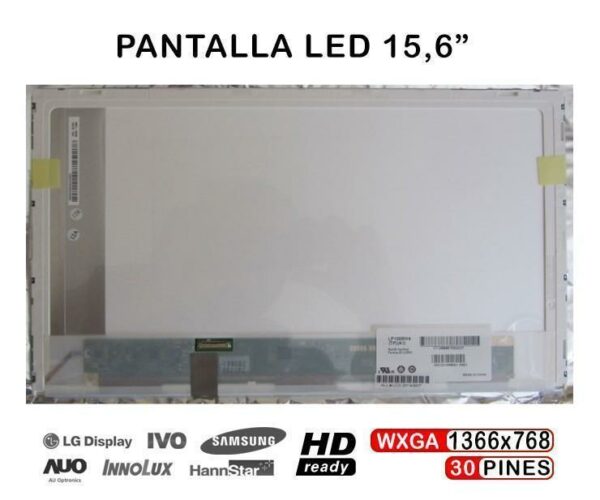 TELA LED DE 15.6" PARA PORTÁTIL SAMSUNG LTN156AT08 HD LED 30PIN EDP