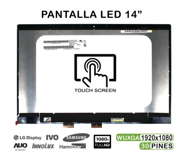 TELA LED DE 14" TÁCTIL SIN MARCO PARA PORTÁTIL HP PAVILION X360 14-CD 14M-CD
