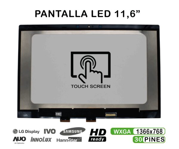 TELA TÁCTIL PARA PORTÁTIL TOSHIBA RADIUS 11 L10W-B SERIES 11,6"