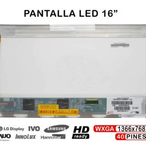 TELA LED DE 16" PARA PORTÁTIL TOSHIBA SATELLITE A500-18Q