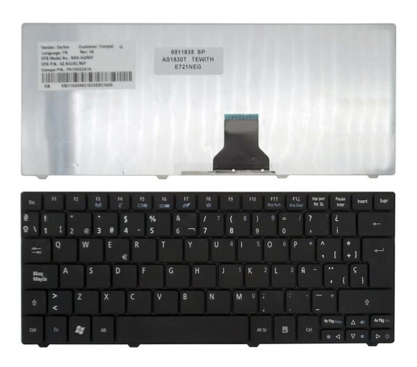 TECLADO PARA PORTATIL ACER ASPIRE ONE 1810TZ 751 751H ZA3 SERIES