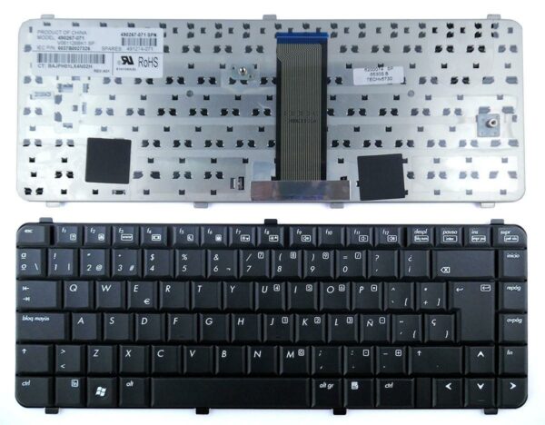 TECLADO PARA PORTATIL HP 490267-071 491274-031 6037B0027103 6037B0027126 NSK-H5R0U 9J.N8682.R0S V061126BK1 MP-05586E0-9302