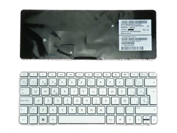 TECLADO PARA PORTATIL HP MINI 210-2000,110-3000 PRATA COM ESTRUTURA