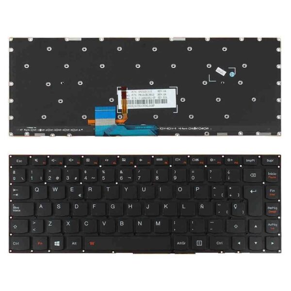TECLADO BACKLIT PARA PORTATIL LENOVO YOGA 2 13" YOGA 700-14ISK PRETO