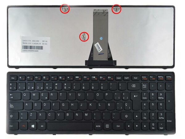 TECLADO PARA PORTATIL LENOVO G505S PRETO ESTRUTURA PRETO
