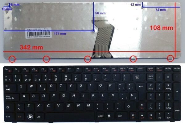 TECLADO PARA PORTÁTIL LENOVO IDEAPAD G580 G580A G585 G585A 9Z.N5SSW.Q0S