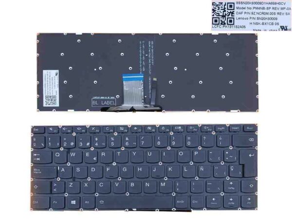 TECLADO BACKLIT PARA PORTATIL LENOVO IDEAPAD 310S-14 310S-14ISK 510S-14IKB 710S-14