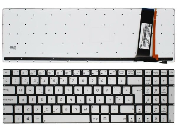 TECLADO PARA PORTÁTIL ASUS N56V N56 N76 N56DP N56DY RETROILUMINADO