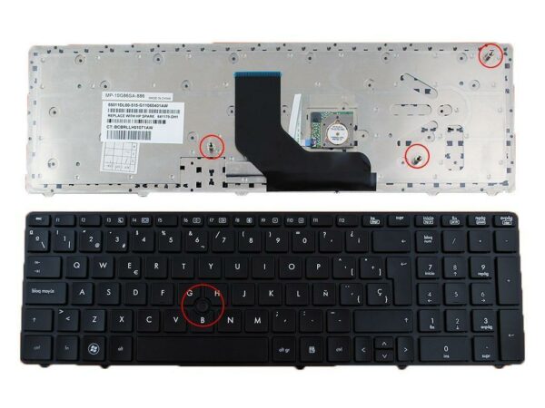 TECLADO PARA PORTATIL HP ELITEBOOK 8560P PRETO