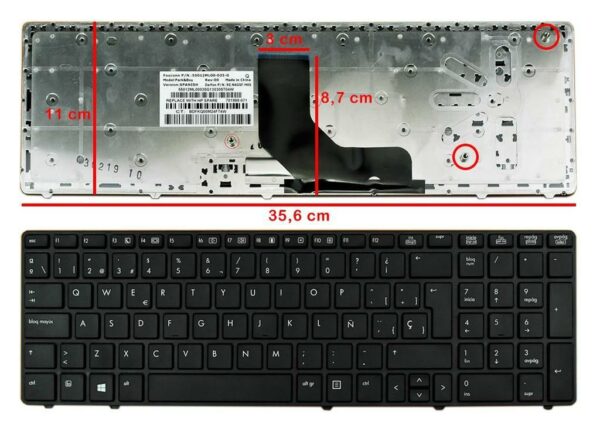 TECLADO PARA PORTATIL HP PROBOOK 6560B PRETO SIN POINTSTICK