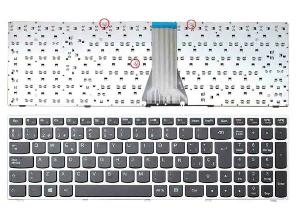 TECLADO PARA PORTÁTIL LENOVO G50-70 PLATA