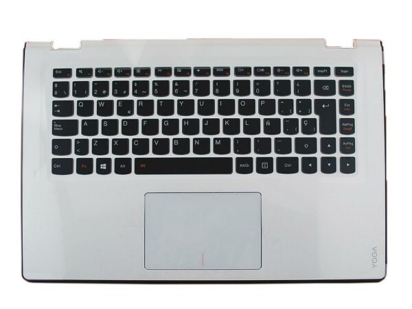 TECLADO COMPLETO PARA PORTÁTIL LENOVO YOGA 2 13" NEGRO CON CARCASA BLANCA