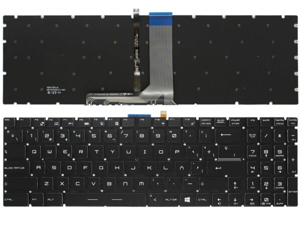 TECLADO PARA PORTATIL MSI GT62 GT72 GE62 GE72 GS60 GS70 GL62 NSK-FB1LN BACKLIT