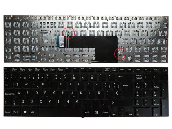 TECLADO PARA PORTATIL SONY VAIO SVF152A29M SVF52C29M SVF15NE2E SVF15A1M2ES