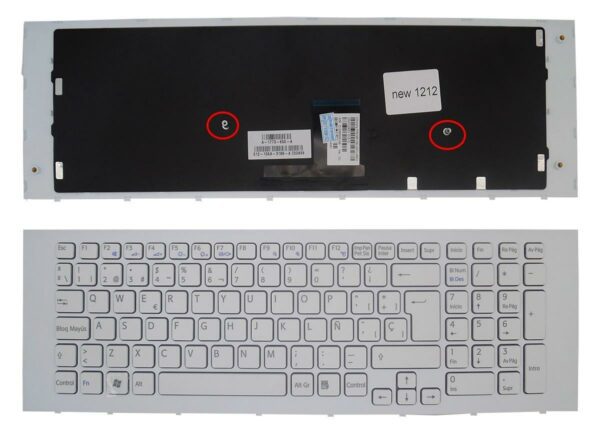 TECLADO PARA PORTATIL SONY VAIO VPC-EJ SERIES COM ESTRUTURA BRANCO - Image 2