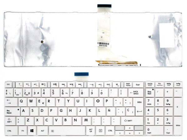 TECLADO PARA PORTATIL TOSHIBA SATELLITE C50-A C50D-A BRANCO