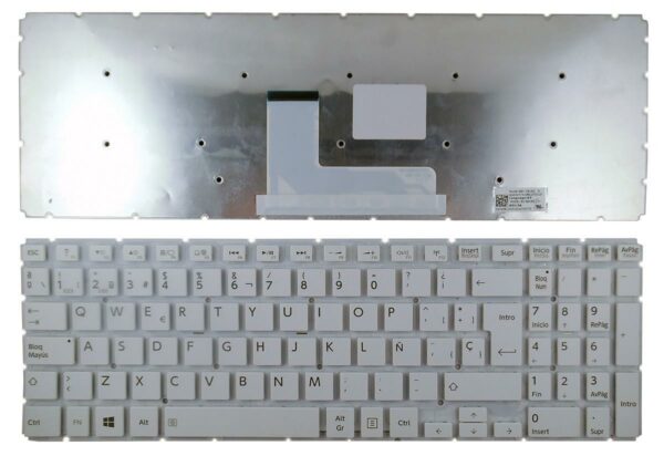 TECLADO PARA PORTATIL TOSHIBA SATELLITE NSK-V91SQ AEBLIU00120 9Z.NBCSQ.101 BLANCO