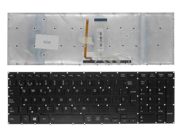 TECLADO PARA PORTATIL TOSHIBA SATELLITE P55-B P55T-A5116 P50-A P50t P55 ESPANHOL