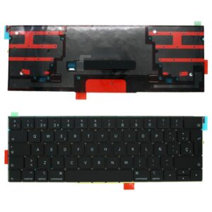 TECLADO RETROILUMINADO PARA PORTÁTIL APPLE MACBOOK PRO A1707 15" NEGRO