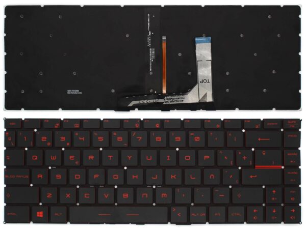 TECLADO RETROILUMINADO PARA PORTATIL MSI GF63 GF65 GS65 GS65VR PRETO