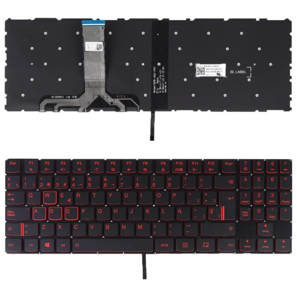 TECLADO BACKLIT EN VERMELHO PARA PORTATIL LENOVO LEGION Y530 Y530-15ICH Y7000P-1060