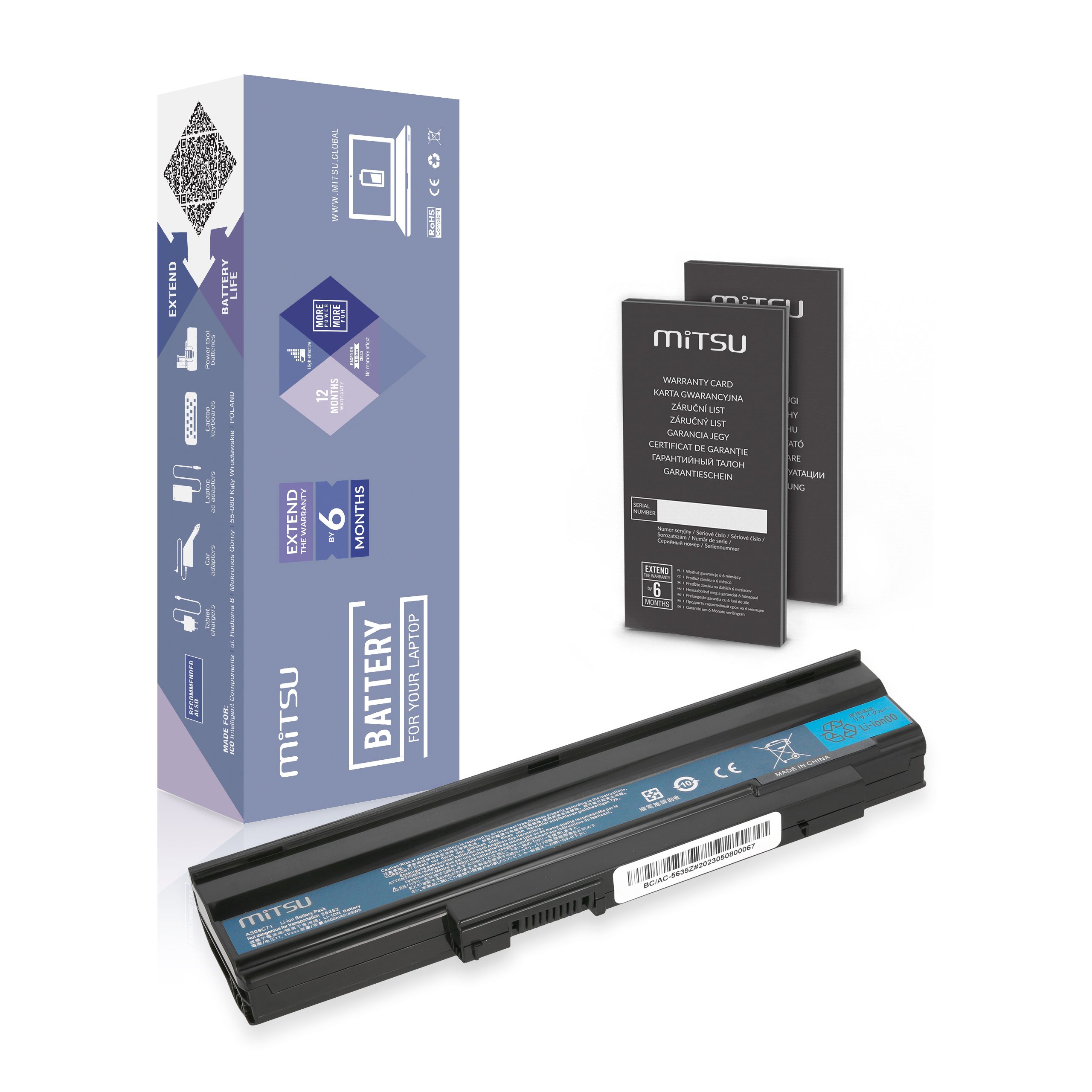 Bateria Mitsu para Acer Extensa 5635Z