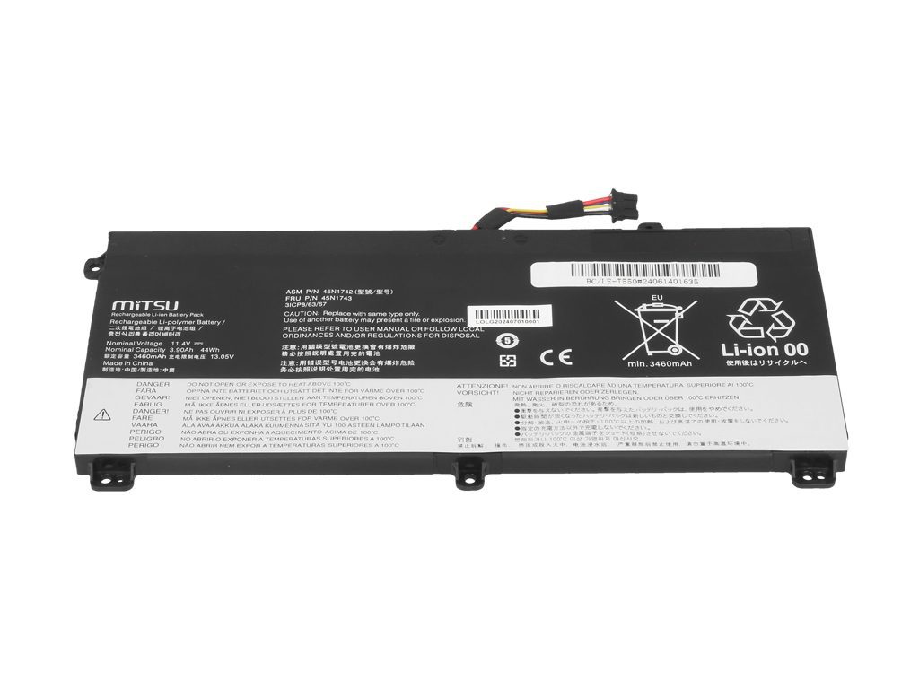Bateria Mitsu para Lenovo ThinkPad T550, T560, W550, W550s - Image 2