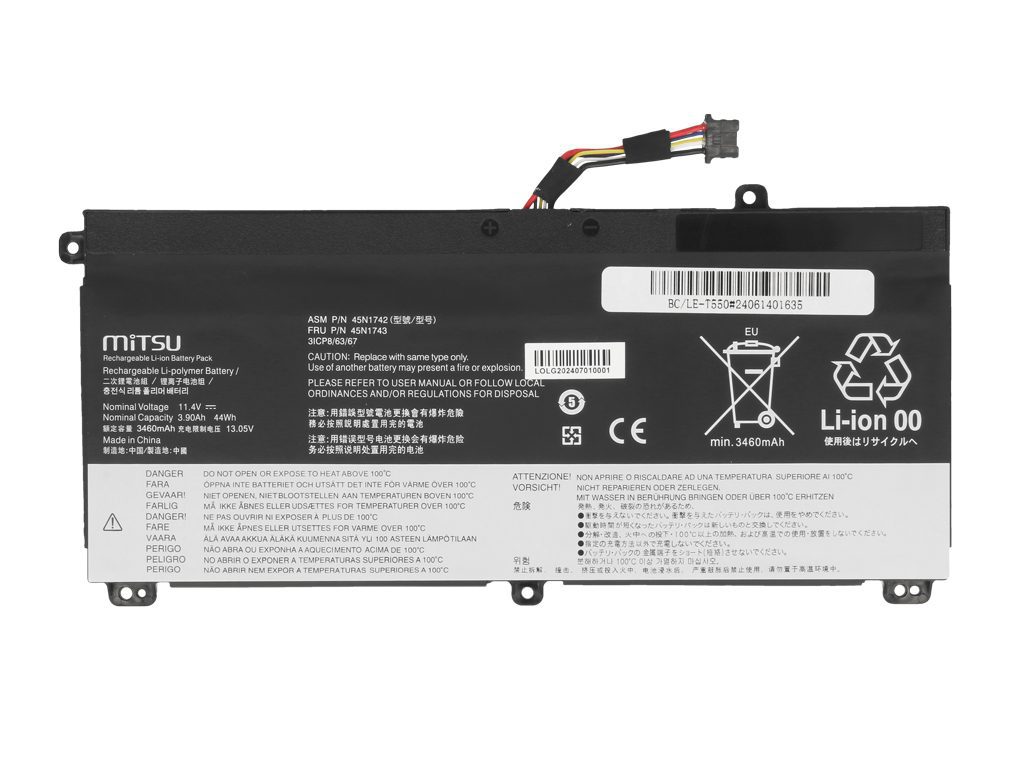 Bateria Mitsu para Lenovo ThinkPad T550, T560, W550, W550s - Image 4
