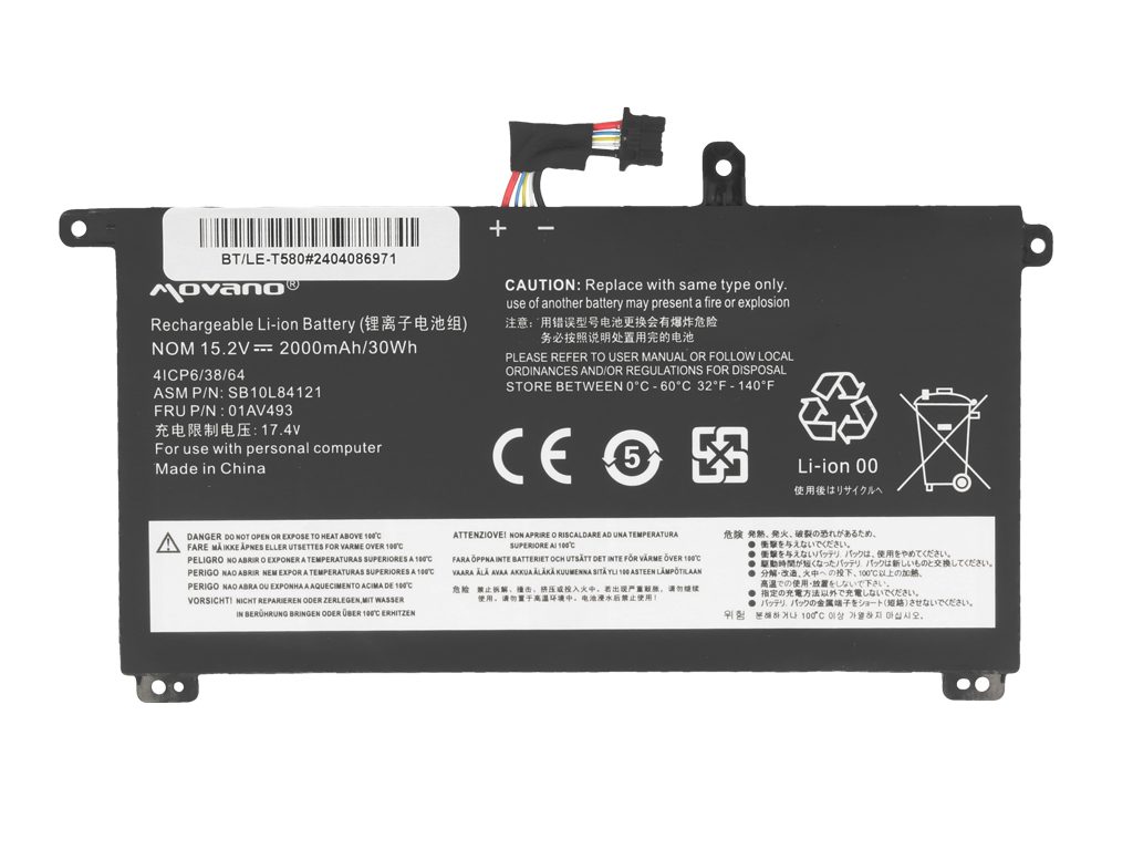Bateria Movano para Lenovo ThinkPad T570, T580, P51s, P52s - Image 2