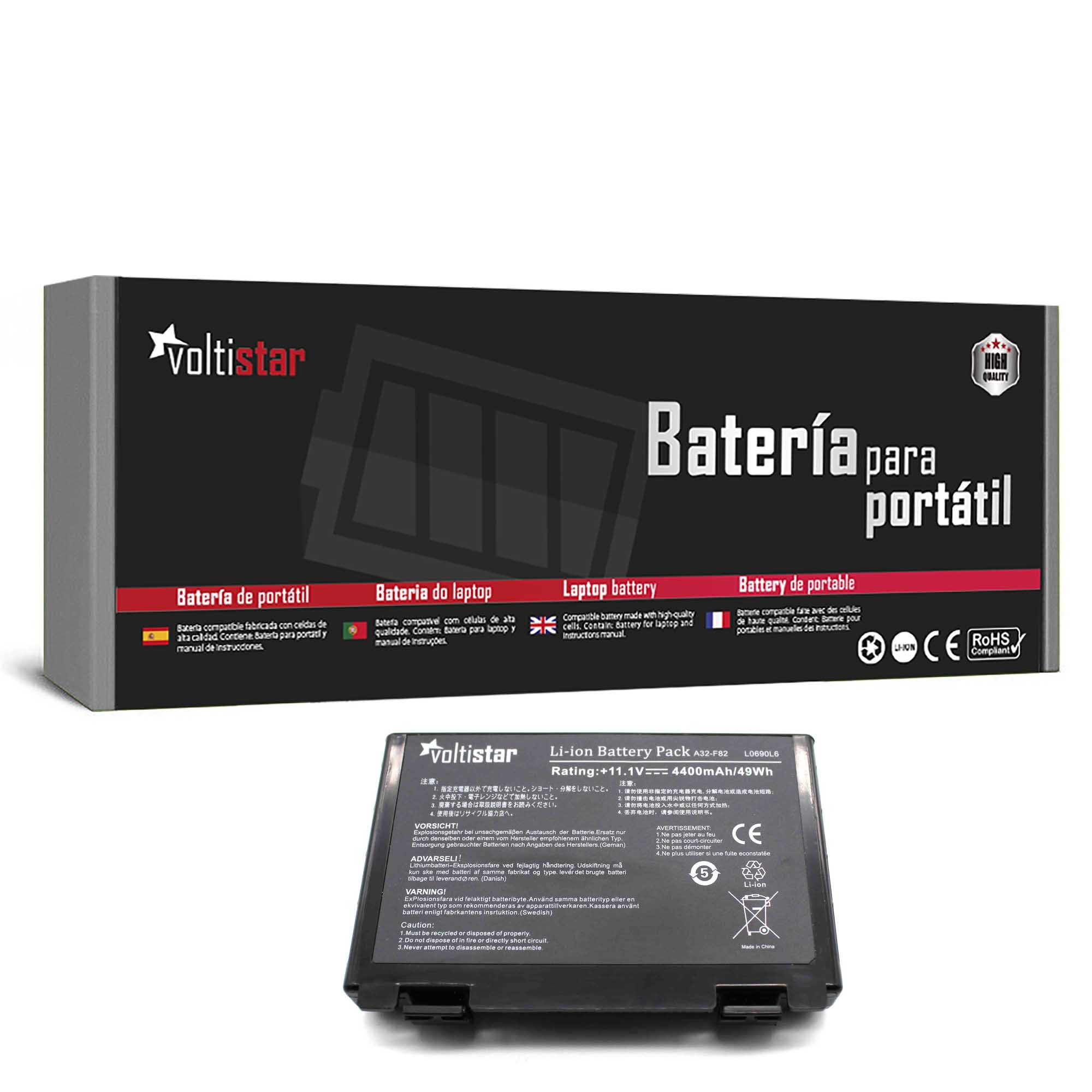 BATERIA PARA PORTATIL ASUS A32-F82 A32-F52 L0A2016 X5D X5DIN XDIN