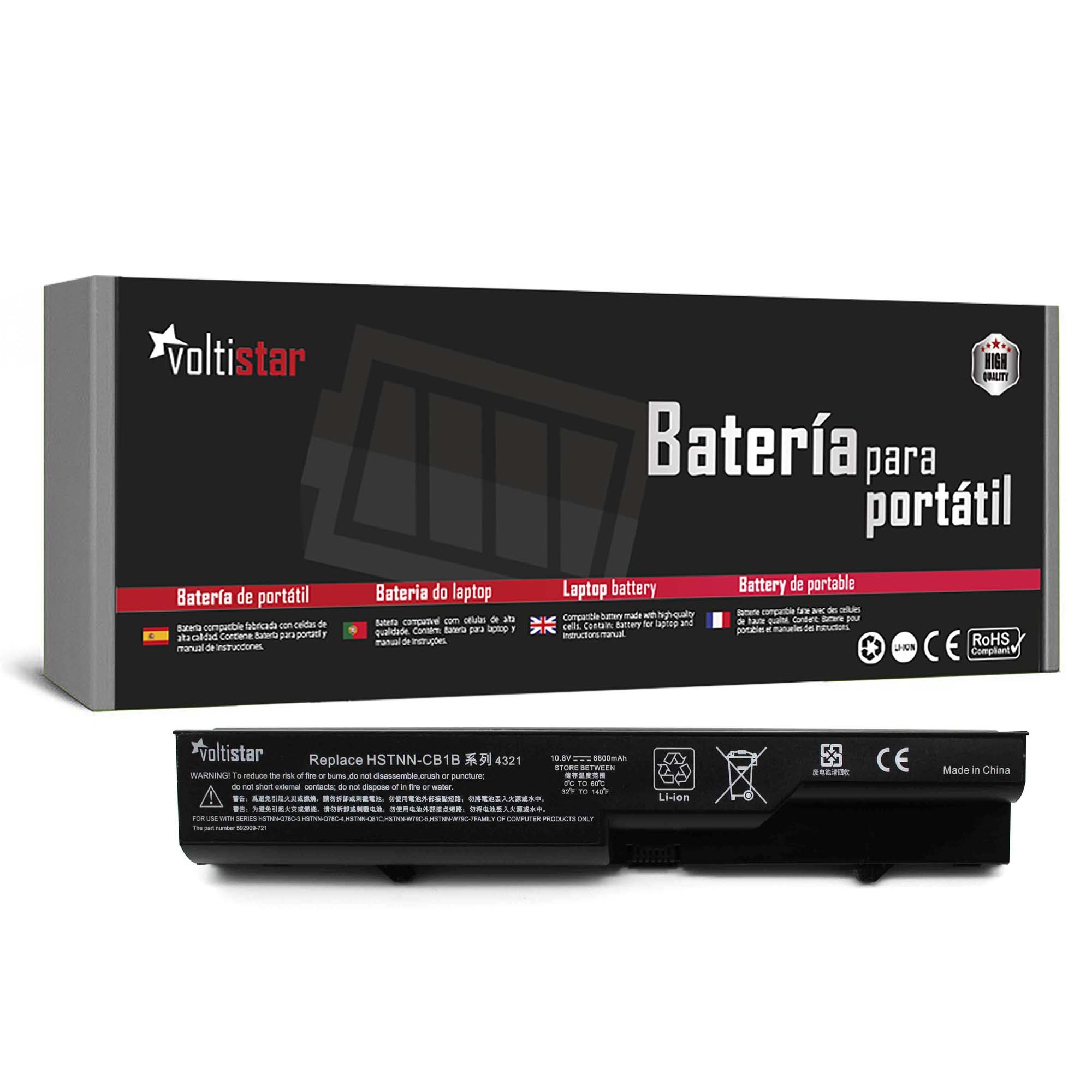 BATERIA PARA PORTATIL HP 620 320 PROBOOK 4520S 4525S 4720S ALTA HABILIDADE